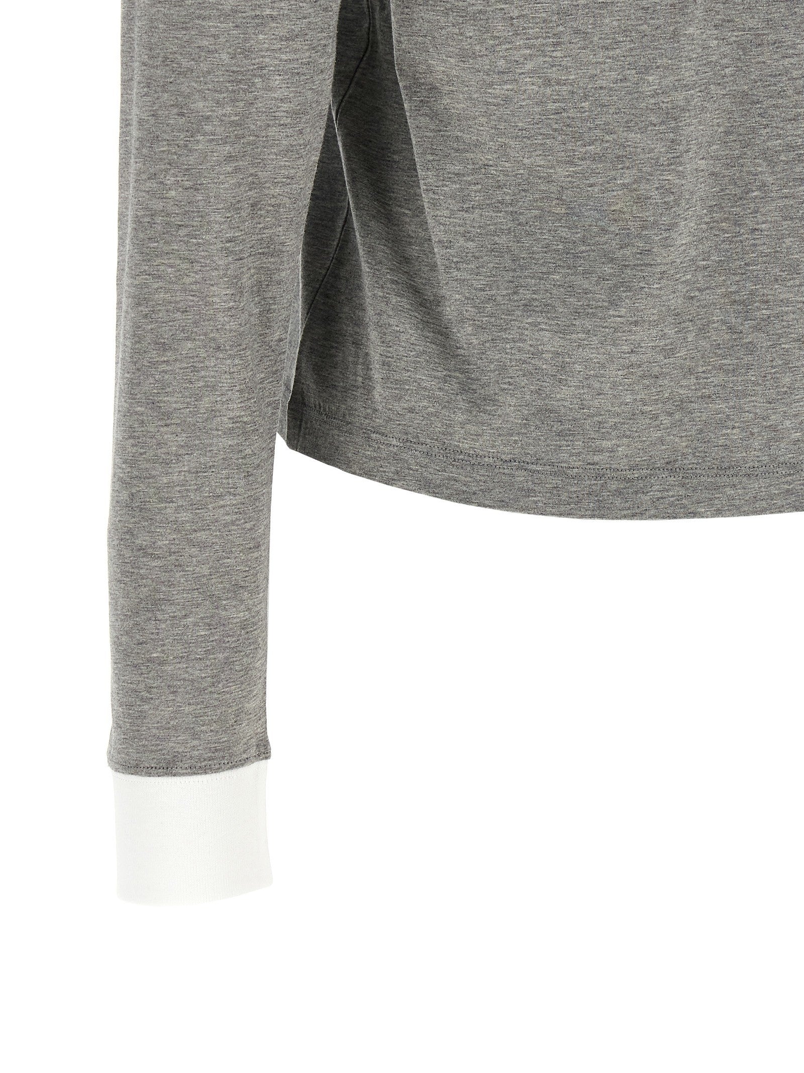 Miu Miu Lettering Polo Shirt Grey