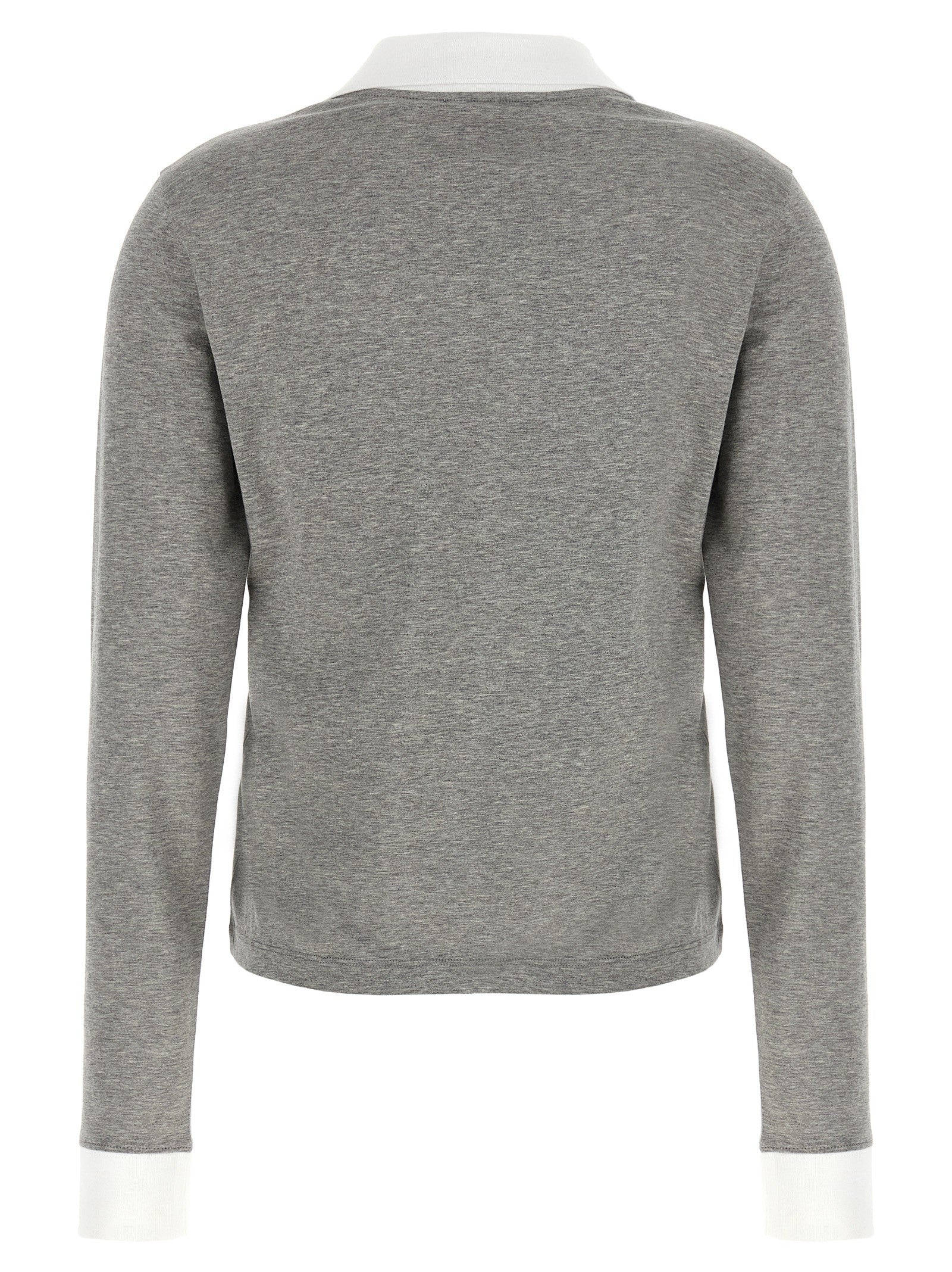 Miu Miu Lettering Polo Shirt Grey