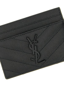 Saint Laurent Matelassé Card Holder Black