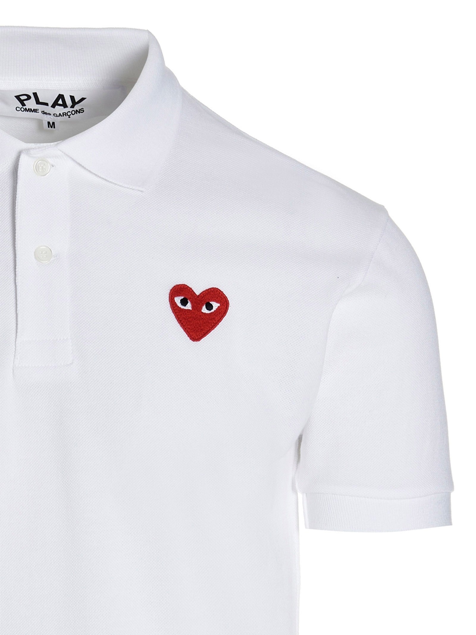Comme Des Garcons Play Polo Shirt White