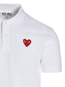 Comme Des Garcons Play Polo Shirt White