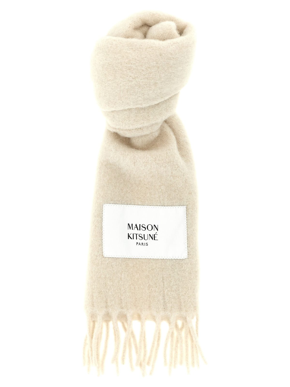 Maison Kitsuné Scarf White