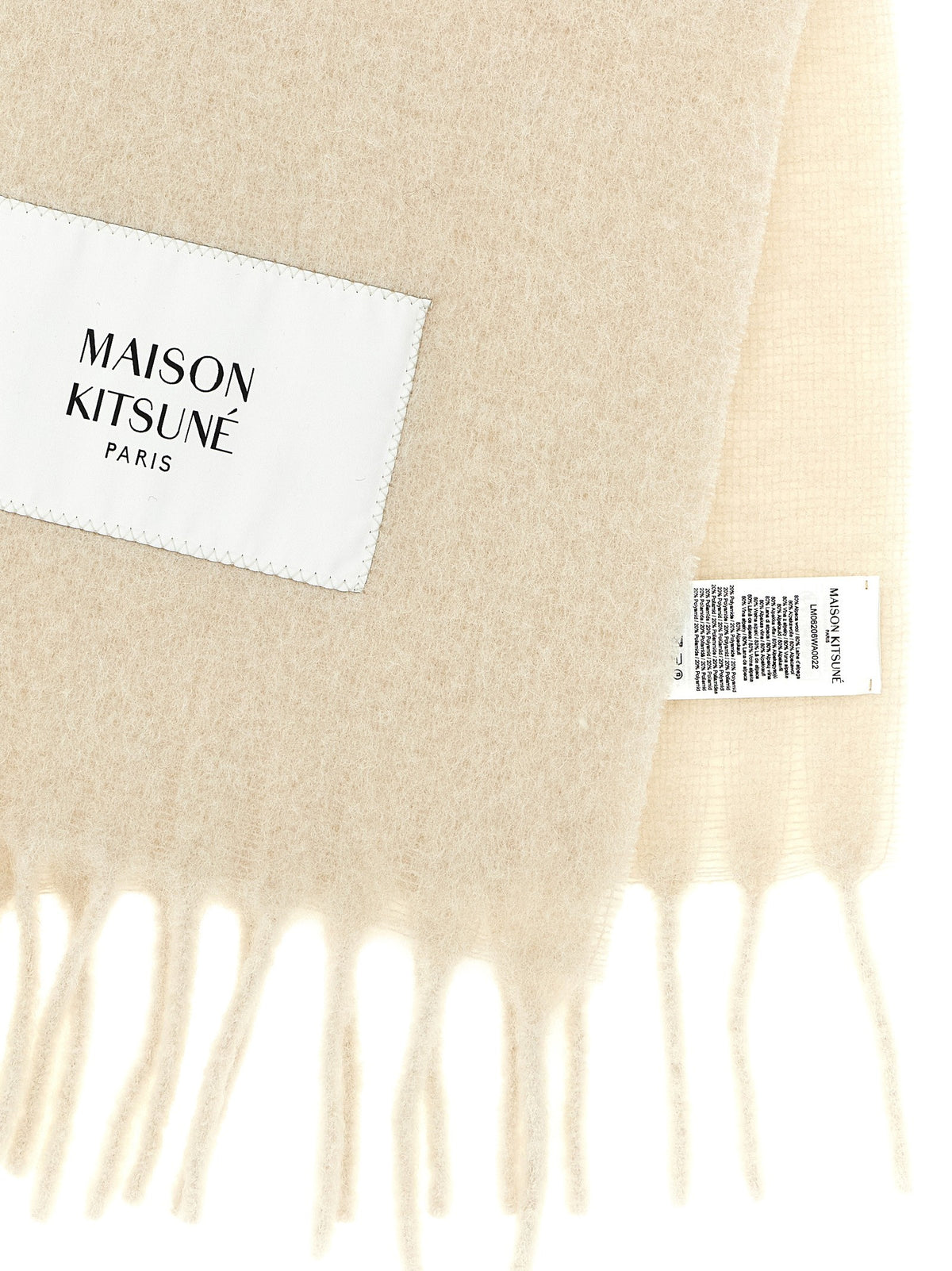 Maison Kitsuné Scarf White