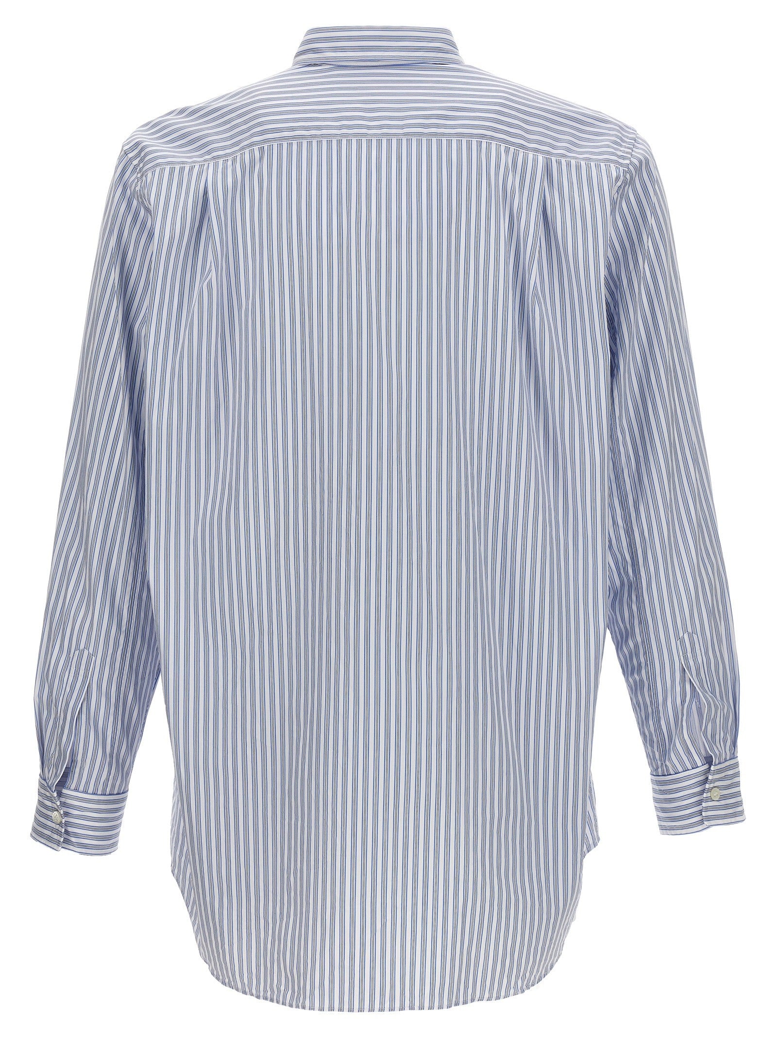 Comme Des Garcons Play Striped Shirt Blue