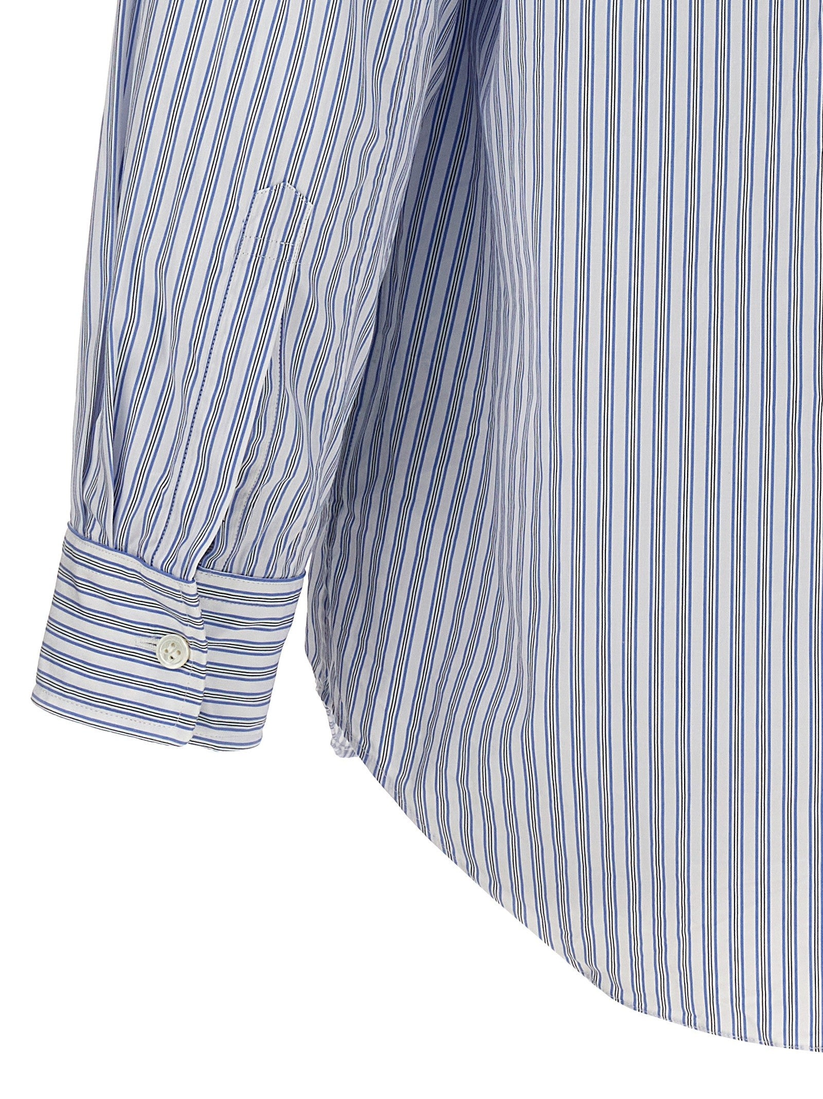Comme Des Garcons Play Striped Shirt Blue