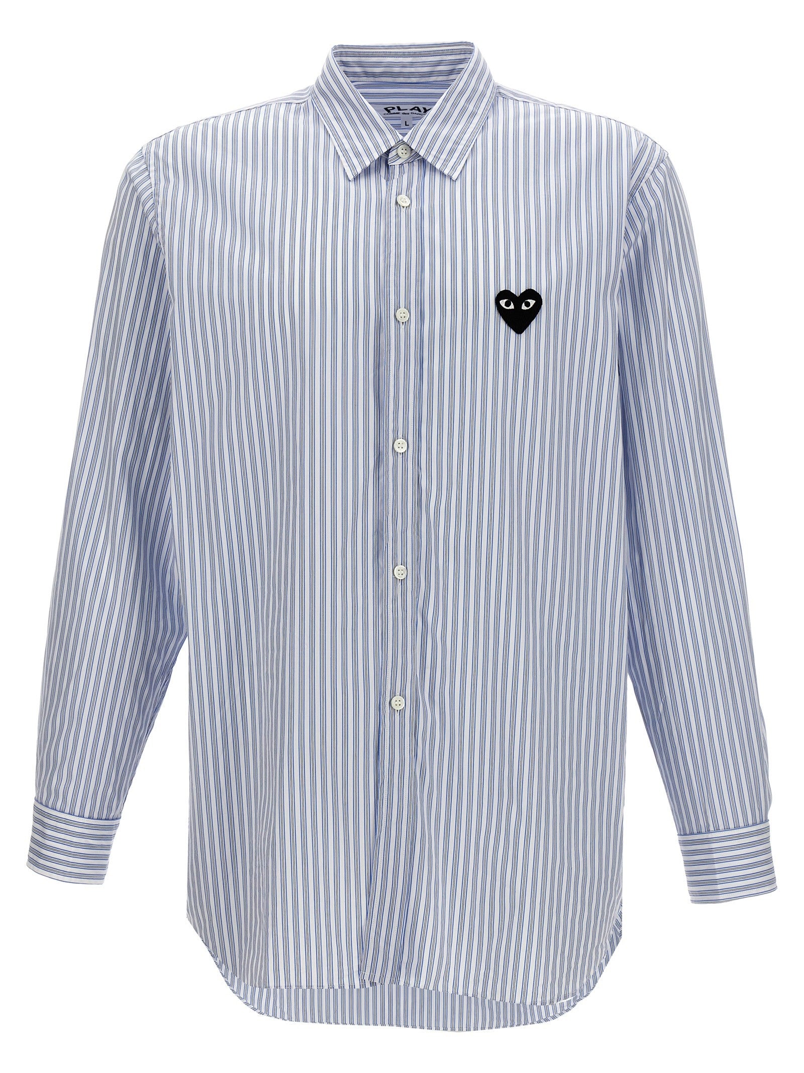 Comme Des Garcons Play Striped Shirt Blue