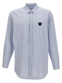 Comme Des Garcons Play Striped Shirt Blue