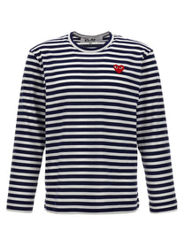 Comme Des Garcons Play Stripes Shirt Blue
