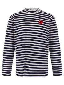 Comme Des Garcons Play Stripes Shirt Blue