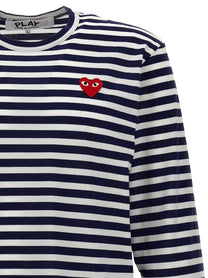 Comme Des Garcons Play Stripes Shirt Blue