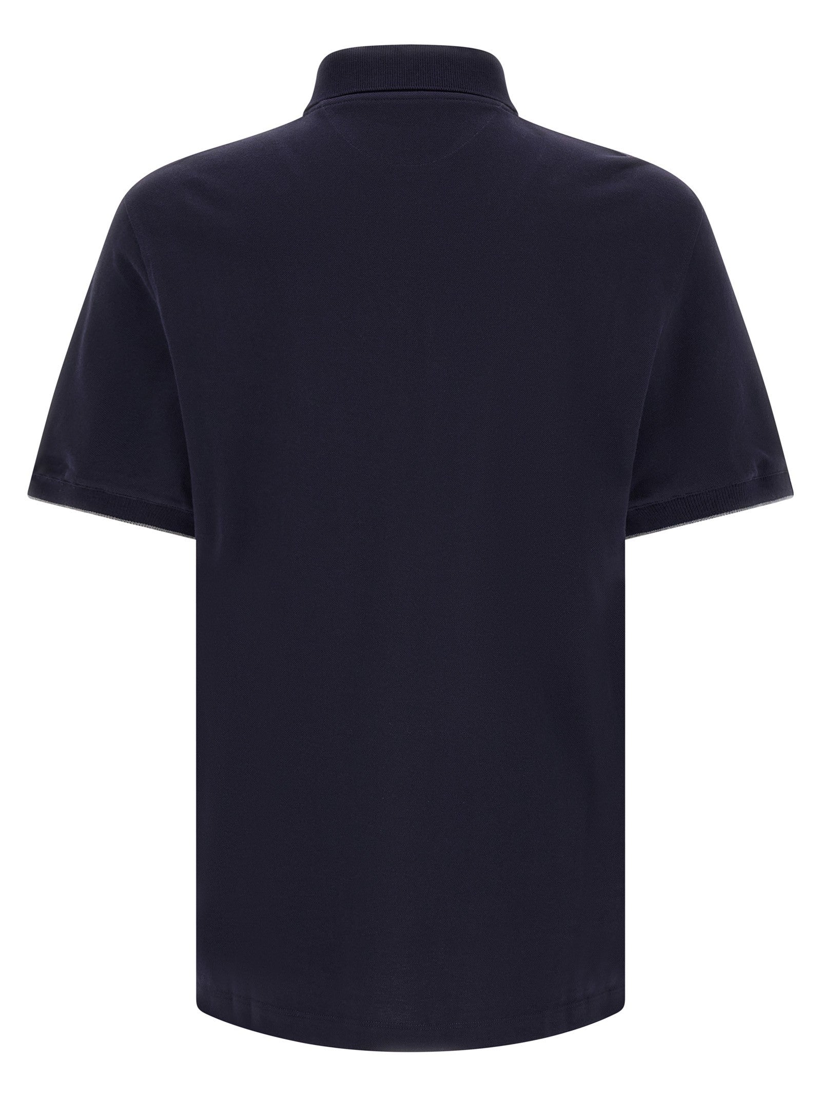 Brunello Cucinelli Piqué Polo Shirt Blue