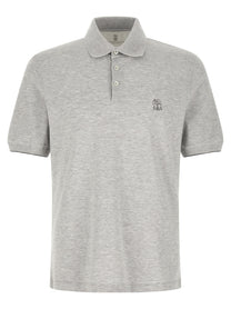 Brunello Cucinelli Piqué Polo Shirt Grey