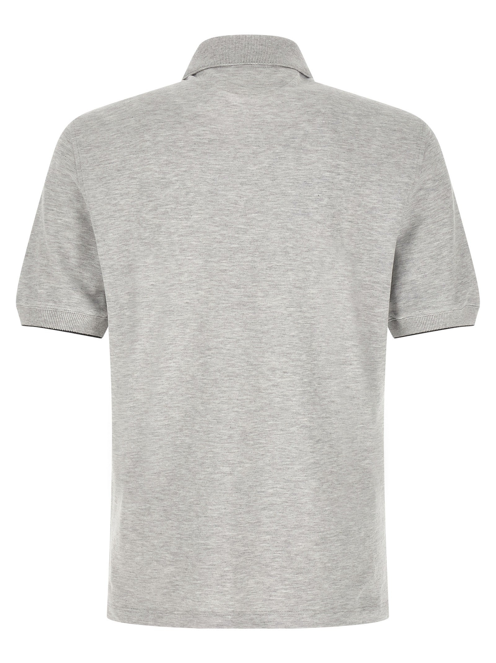 Brunello Cucinelli Piqué Polo Shirt Grey