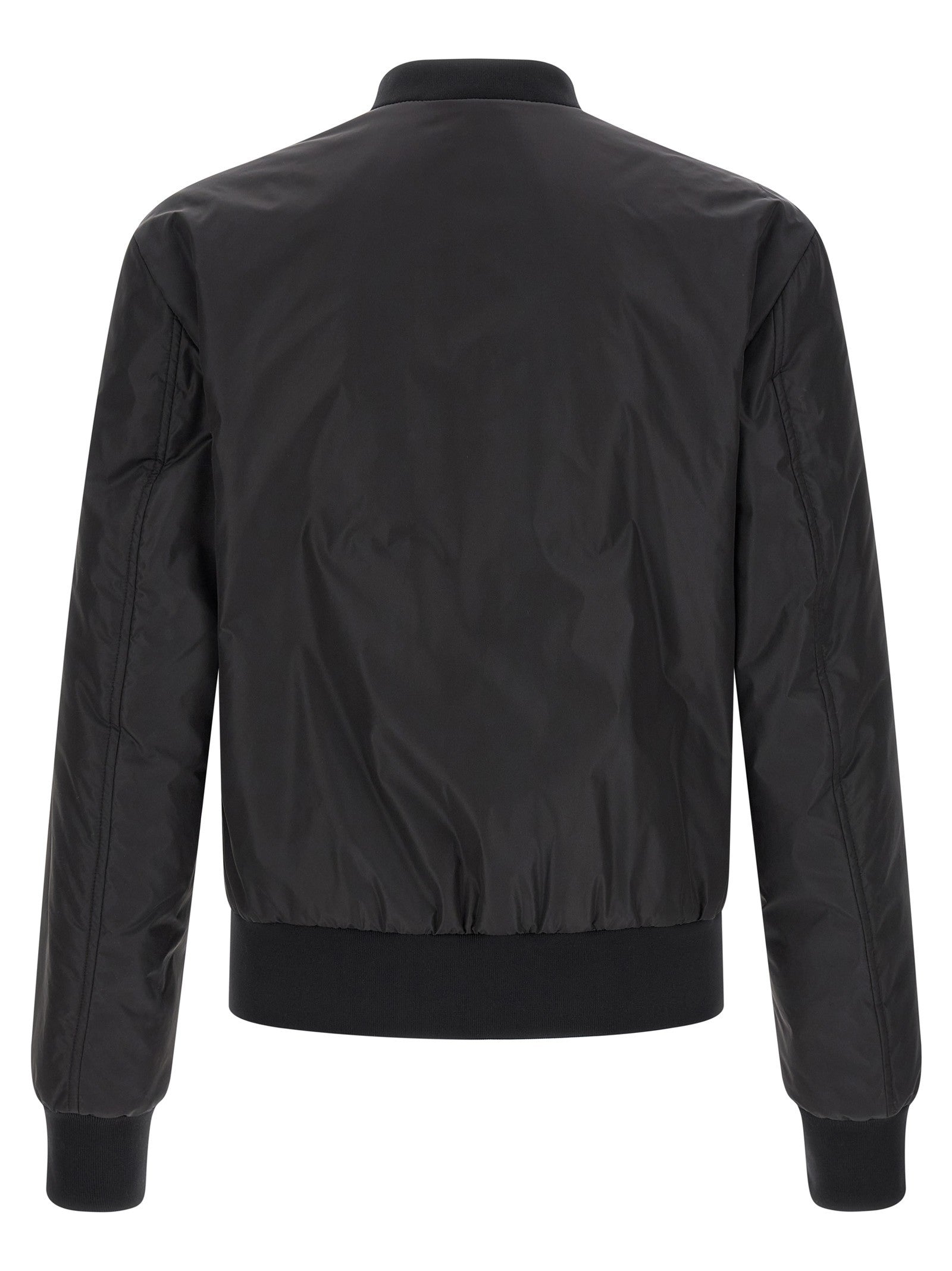 Dolce &amp; Gabbana Plaque Bomber Jacket Black