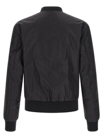 Dolce &amp; Gabbana Plaque Bomber Jacket Black