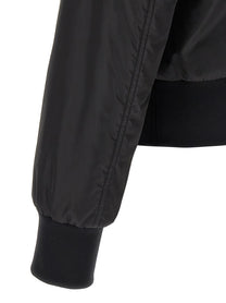Dolce &amp; Gabbana Plaque Bomber Jacket Black