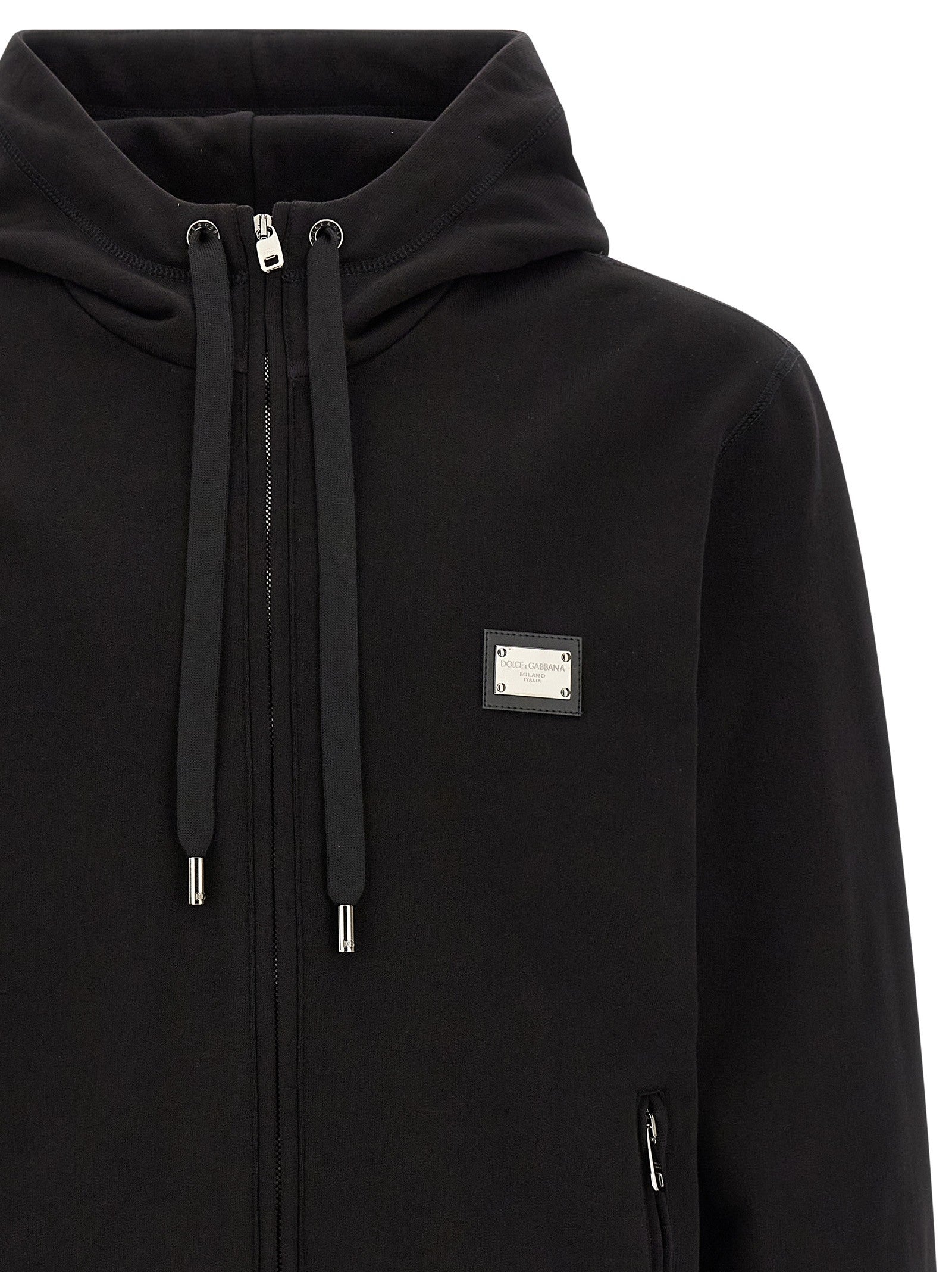 Dolce &amp; Gabbana Plaque Hoodie Black