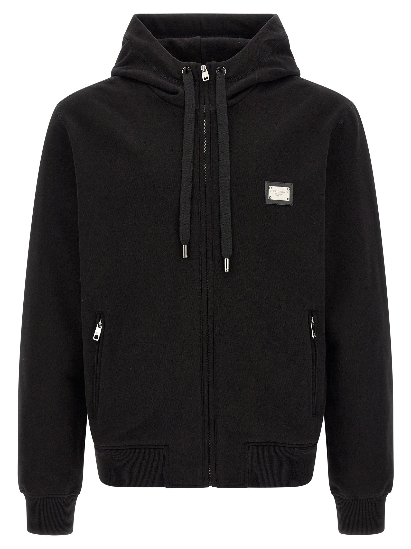Dolce &amp; Gabbana Plaque Hoodie Black