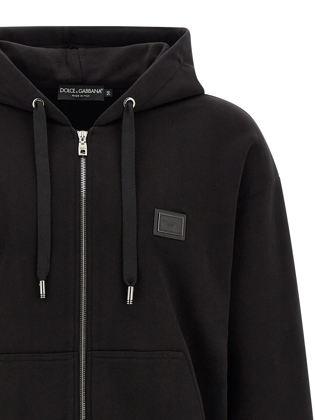 Dolce &amp; Gabbana Plaque Hoodie Black