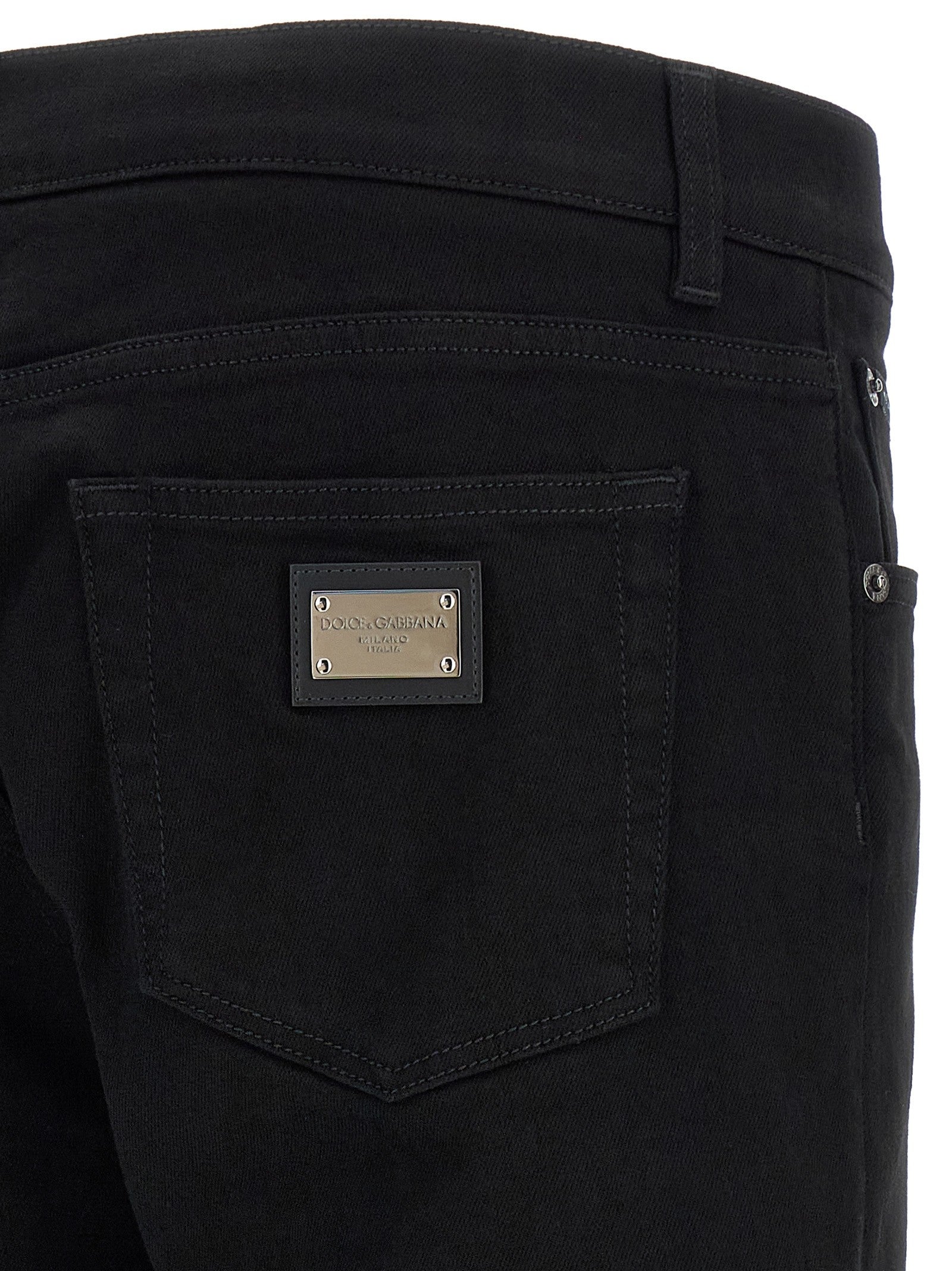 Dolce &amp; Gabbana Plaque Jeans Black