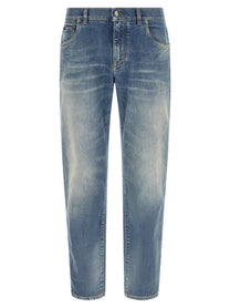 Dolce &amp; Gabbana Plaque Jeans Blue