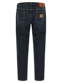 Dolce &amp; Gabbana Plaque Jeans Blue