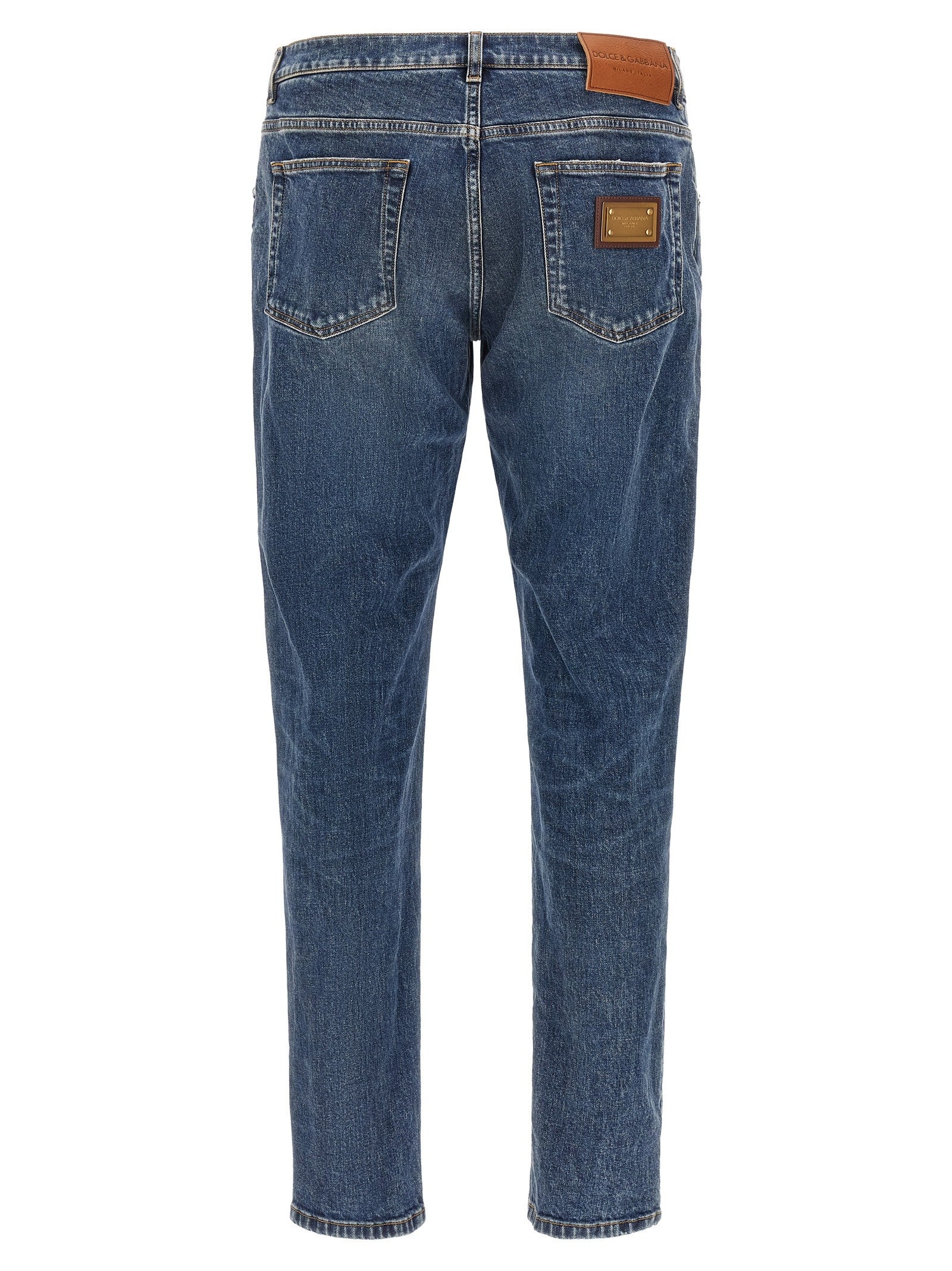 Dolce &amp; Gabbana Plaque Jeans Blue