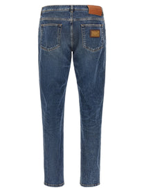 Dolce &amp; Gabbana Plaque Jeans Blue