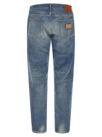 Dolce &amp; Gabbana Plaque Jeans Blue