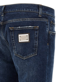 Dolce &amp; Gabbana Plaque Jeans Blue