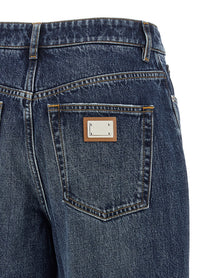 Dolce &amp; Gabbana Plaque Jeans Blue