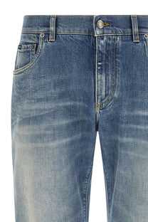 Dolce &amp; Gabbana Plaque Jeans Blue