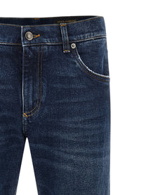 Dolce &amp; Gabbana Plaque Jeans Blue