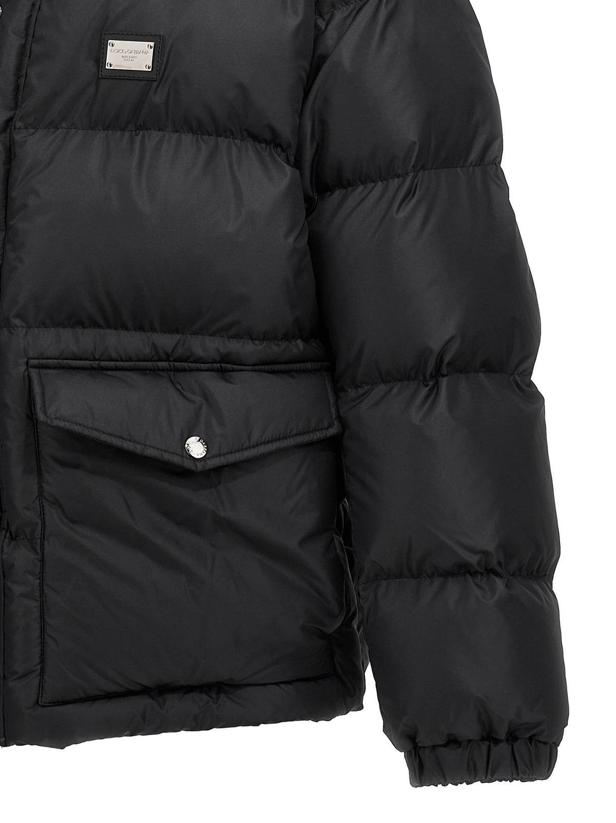 Dolce &amp; Gabbana Plate Down Jacket Black
