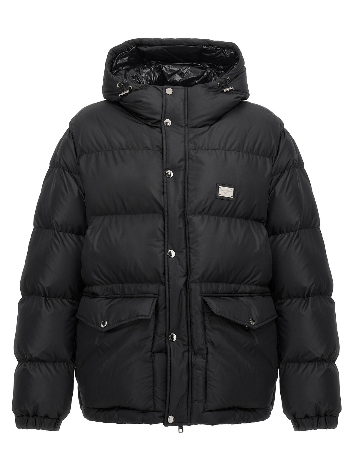 Dolce &amp; Gabbana Plate Down Jacket Black