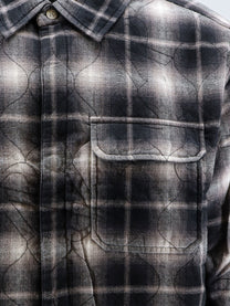 Represent Men's Quilted Shirt Jacket Black