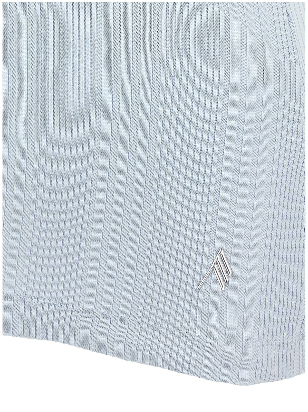 The Attico Ribbed Top Blue