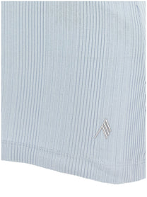 The Attico Ribbed Top Blue