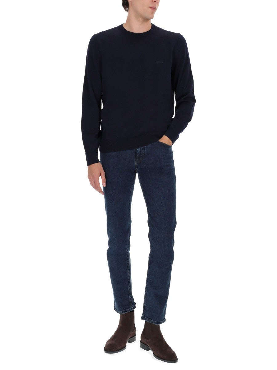 Boss Men's Sweater Blue
