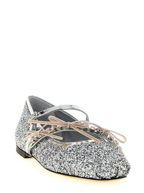 Jimmy Choo Loli Ballet Flats Silver