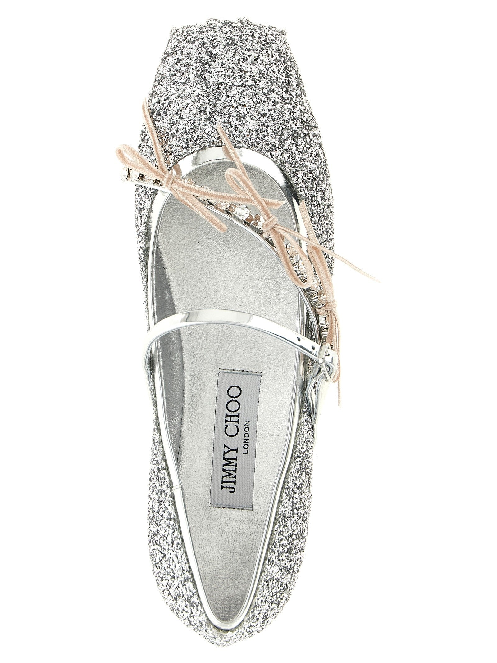 Jimmy Choo Loli Ballet Flats Silver