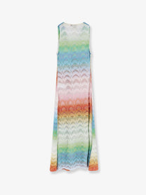 Missoni Women's Long Cover up Viscose and Metallic Fiber Dress Gold