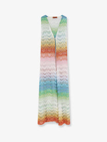 Missoni Women's Long Cover up Viscose and Metallic Fiber Dress Gold