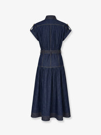 Zimmermann Women's Long Denim Dress Blue
