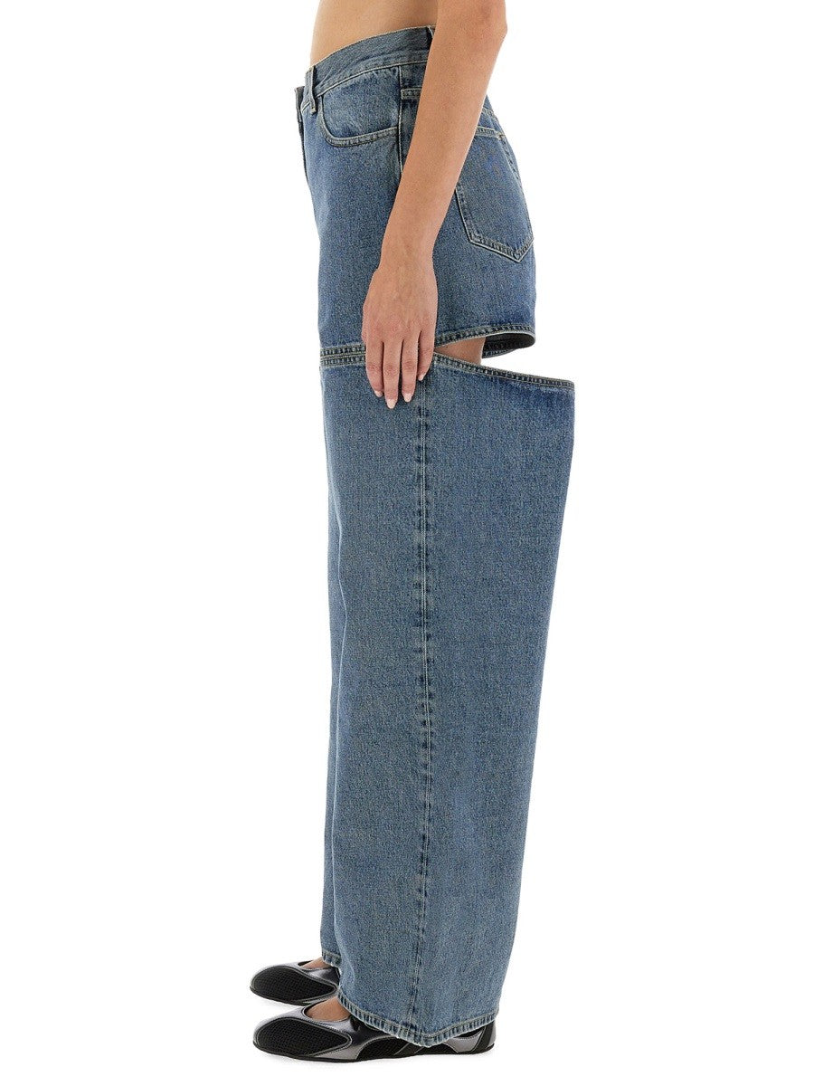 The Attico Women's Long Denim Jeans Blue The Attico