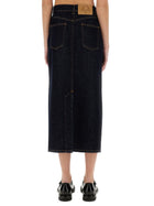 Moschino Women's Long Denim Skirt Blue, view 3