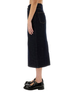 Moschino Women's Long Denim Skirt Blue, view 4