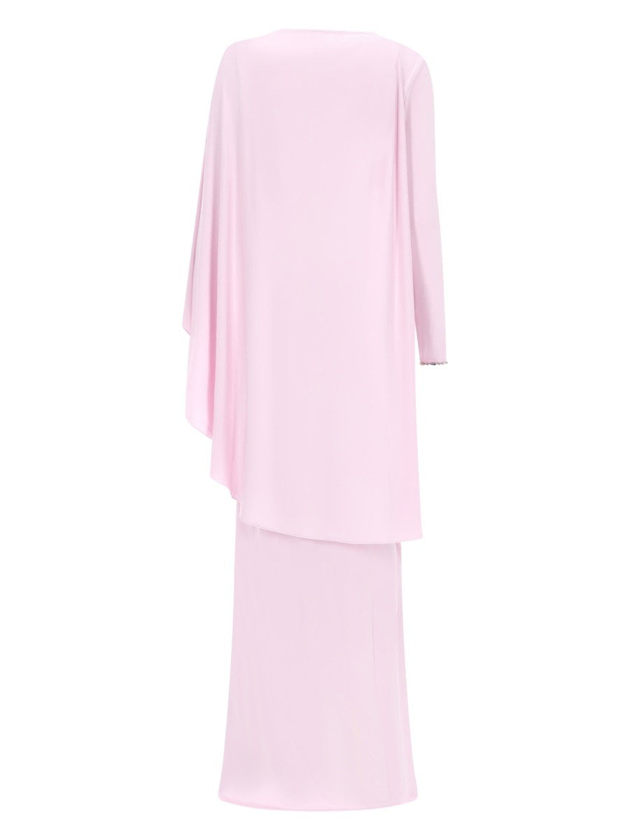 self-portrait Women's Long Draped Dress Blue
