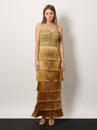 Patbo Women's Long Dress Gold