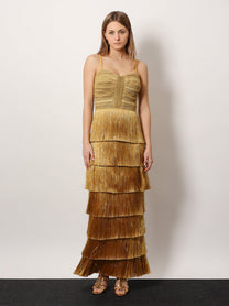 Patbo Women's Long Dress Gold